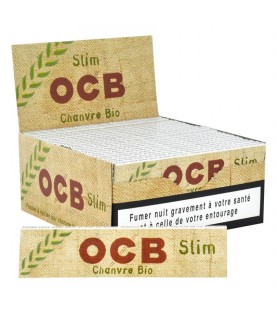 SLIM CHANVRE BIO OCB - Boite de 50 Carnets de feuilles à rouler