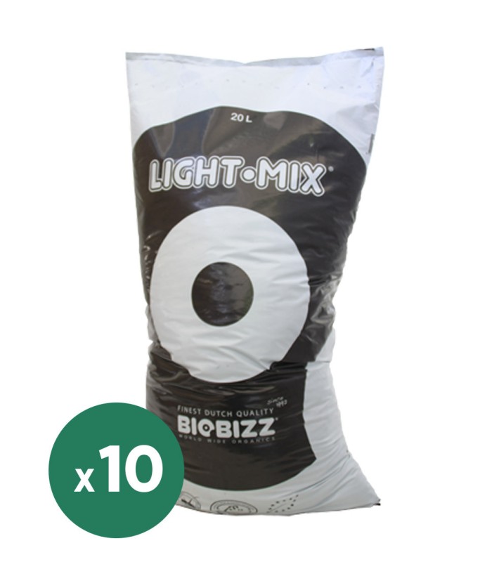 x5 Sac de terreau Light-Mix 20L - Livraison en colis - Terre pour la  culture en intérieur sous lampes horticoles LEDs - Biobizz