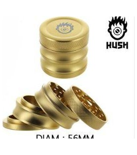 Moulin Kush Sirius 4 parties avec récupérateur 56 mm gold