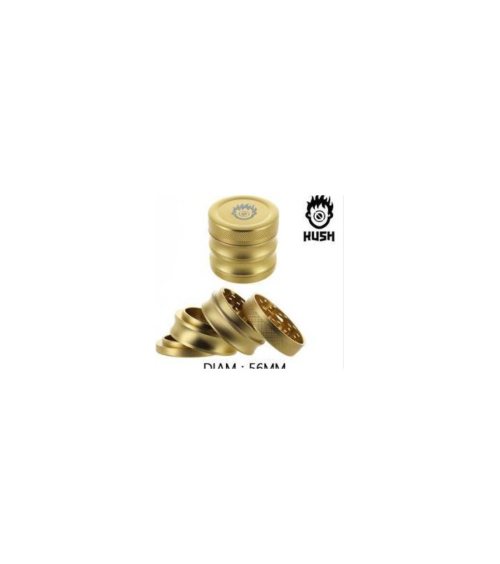 Moulin Kush Sirius 4 parties avec récupérateur 56 mm gold