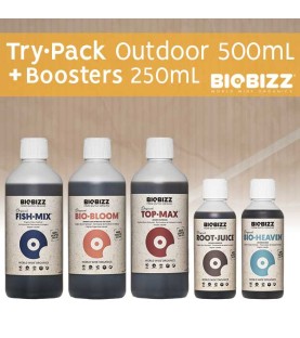 Pack Biobizz 500 mL Try-Pack Outdoor + BOOSTERS 250 mL