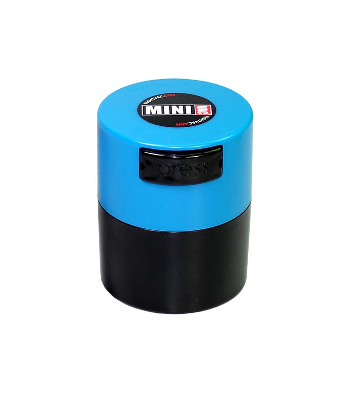 Boite MINIVAC Couvercle Bleu Claire / Corps Noir 0,12L 40g