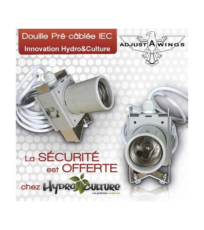 Douille Adjust-A-Wing® pré-cablée IEC