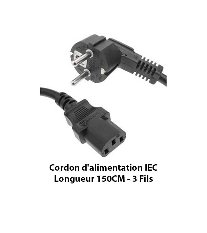 Cordon d'alimentation IEC 3G1.5 150cm