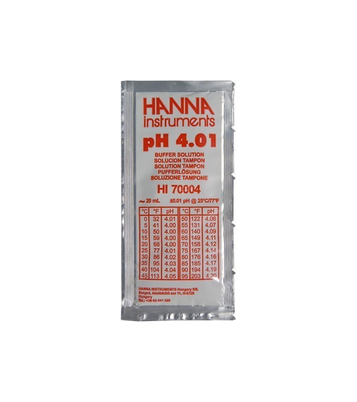 Solution d'étalonnage HANNA pH4.01 - 20 mL  HI70004P