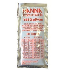 Solution d'étalonnage HANNA EC1.413 µs - 20 mL HI70031P