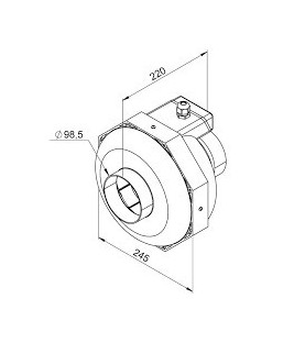 Extracteur Can-Fan RK125LS - Ø125mm - 370m3/H - 4 vitesses