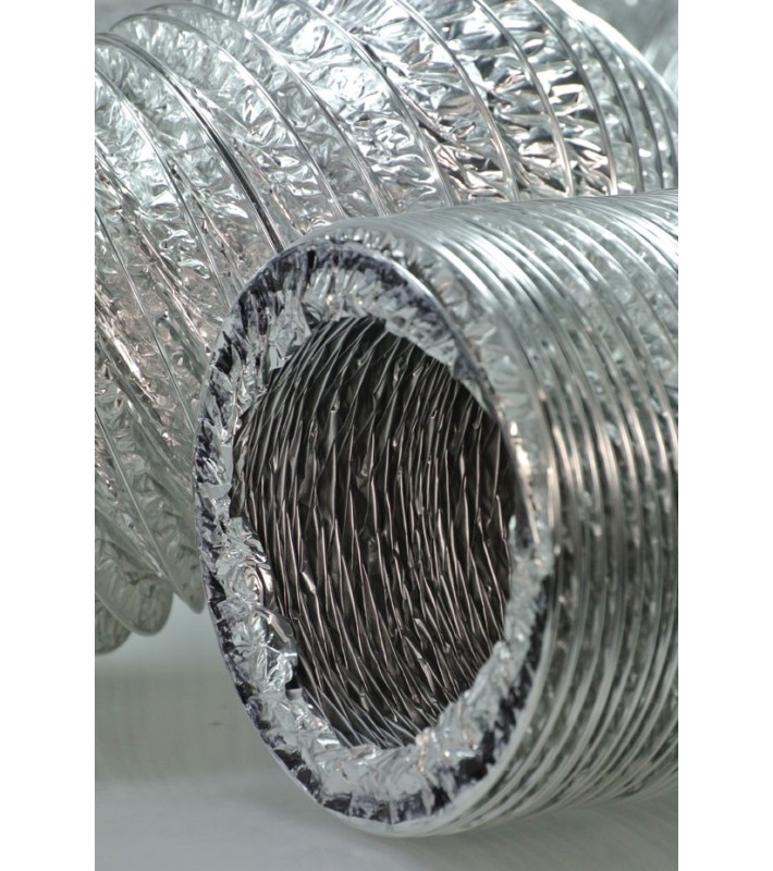 Gaine Aluminium Ø100mm pour hotte extracteur d'air aérateur climatiseur   10m Tuyau en Alu flexible extensible résistant à la chaleur de eyepower :  : Bricolage