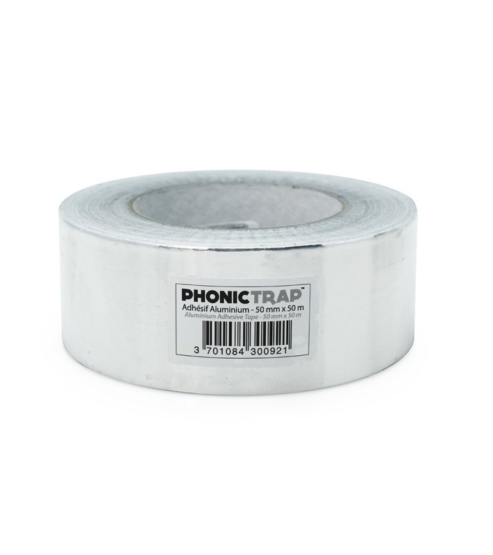 ADHÉSIF ALUMINIUM - 50MM X 50 MÈTRES - PHONIC TRAP®