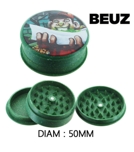 BEUZ - Moulin Rolling 50mm en 3 parties avec réservoir / en chanvre