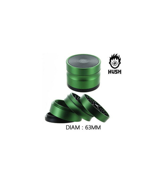 Moulin Kush Borealis 4 parties avec récupérateur 63 mm vert