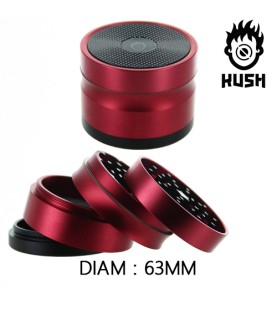 Moulin Kush Borealis 4 parties avec récupérateur 63 mm rouge