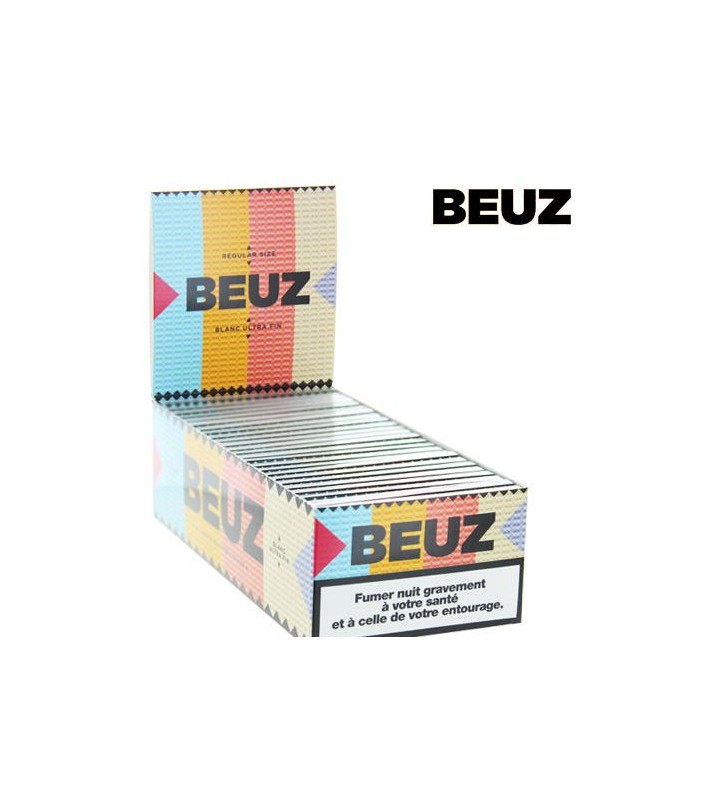 BEUZ - Boite de 25 carnets de feuilles regular blanches