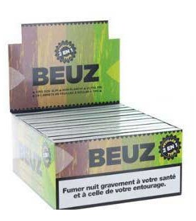 BEUZ - Boite de 24 carnets  de feuilles SLIM  + filtres marron