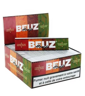 BEUZ - Boite de 50 carnets de feuilles Slim HEMP 100% Chanvre BIO