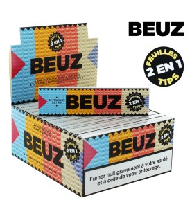 BEUZ - Boite de 24 carnets de feuilles SLIM + filtres blanches