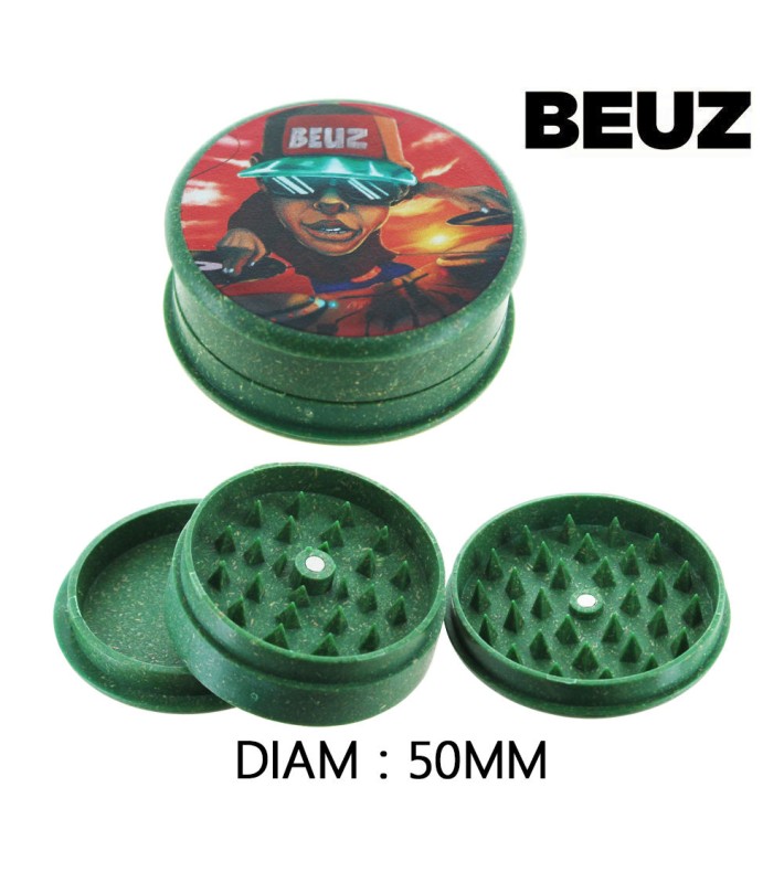 BEUZ - Moulin DJ Beuz 50mm en 3 parties avec réservoir / en chanvre