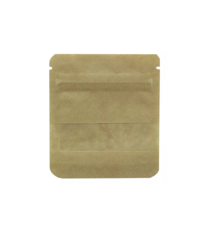 Sachets de Kraft avec fenêtre 92x82mm