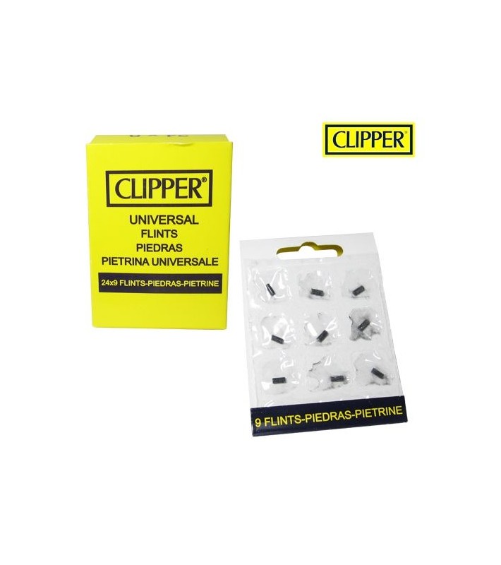 Lot de 9 pierres  à  briquet CLIPPER